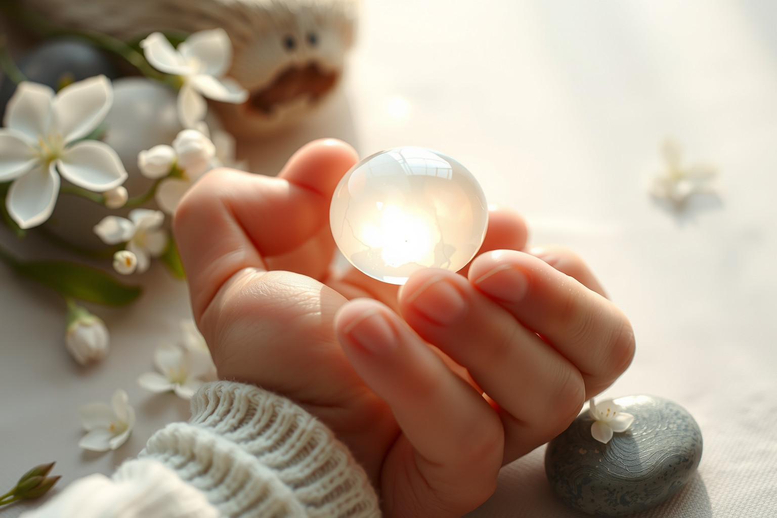 A fehér holdkő segíti az érzelmi egyensúly és béke kialakulását.