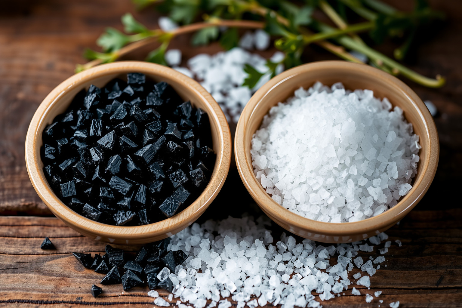 A fekete só jellegzetes kénes íze eltér a hagyományostól.