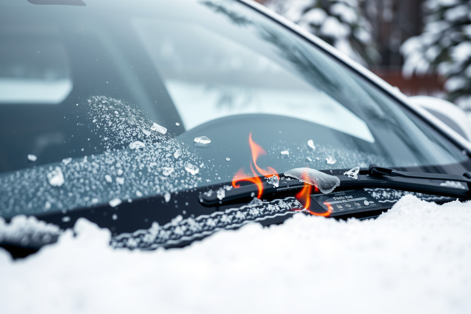 A fűthető szélvédő gyorsabb jégtelenítést és jobb látást biztosít.