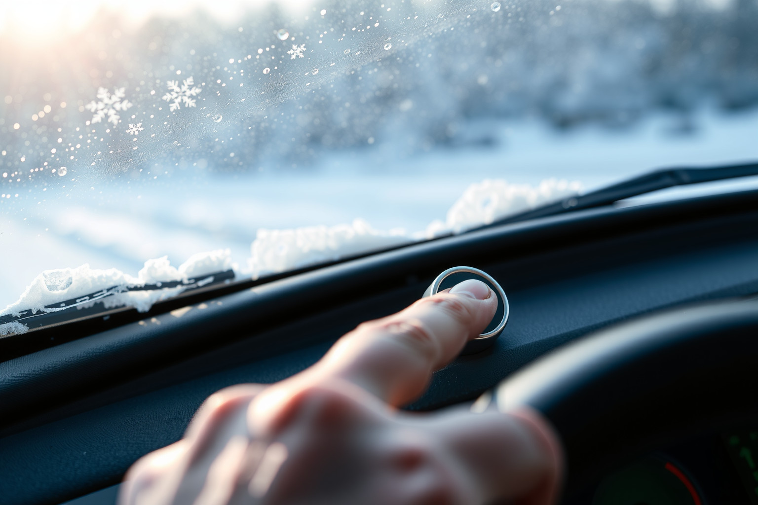 A fűthető szélvédő megakadályozza a jégképződést télen.