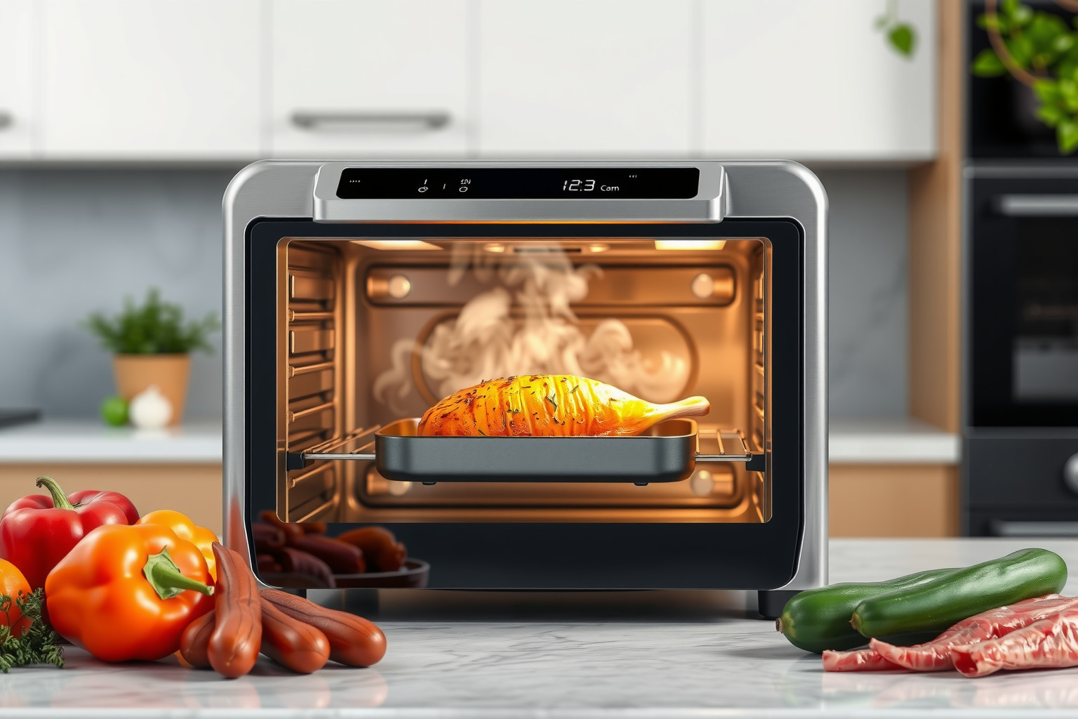 A halogén sütő gyorsabb, kevesebb olajat igényel, egészségesebb.