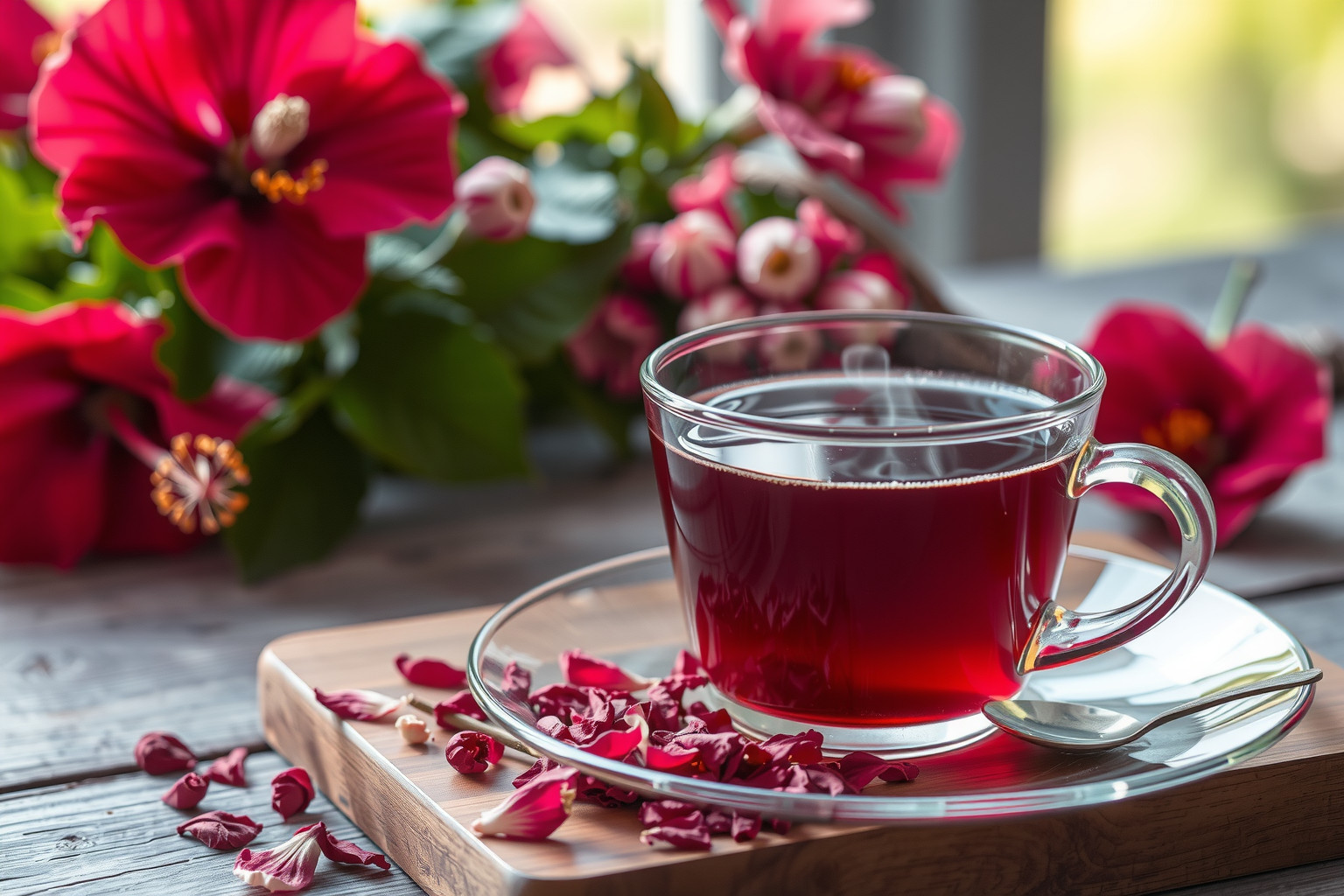 A hibiszkusz tea frissítő italként segíti a vérnyomás szabályozását.