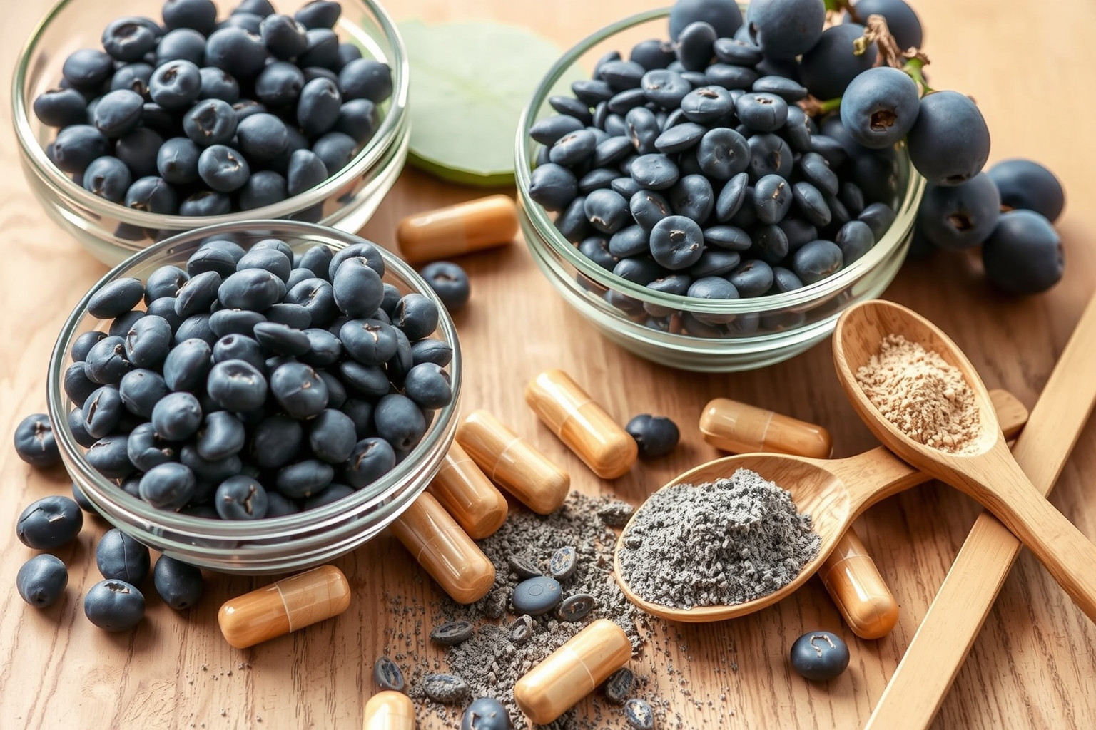 A kékszőlőmag őrlemény kapszulákban és porokban is könnyen fogyasztható.