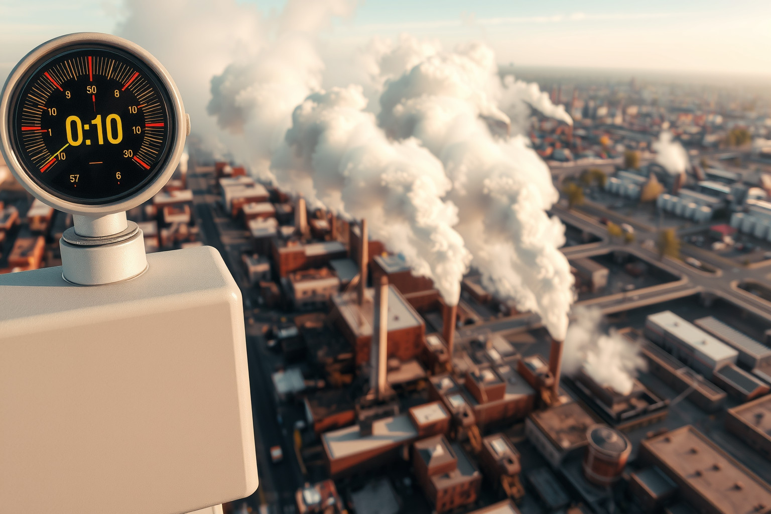 A kén-dioxid koncentrációját színes indikátoros mérők segítségével mérik.