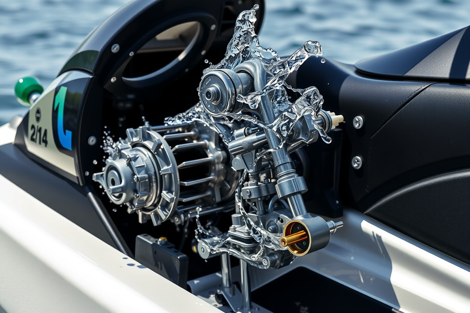 A kétütemű jet ski motor robbanásai minden fordulatnál történnek.