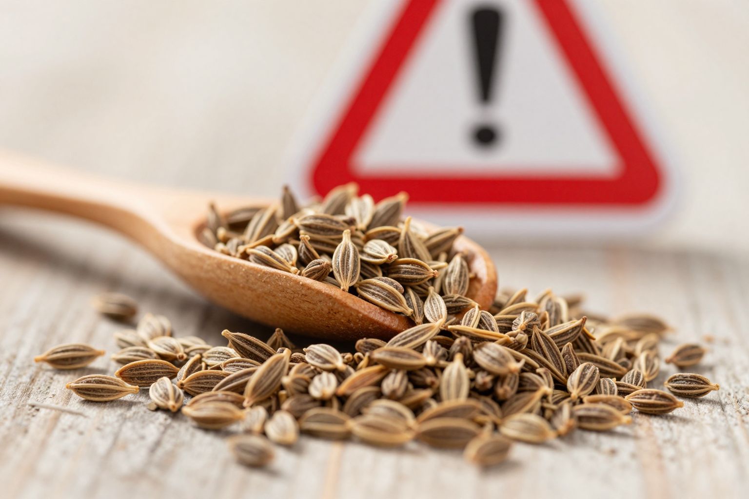A kömény túlzott fogyasztása gyomorégést és allergiát okozhat.