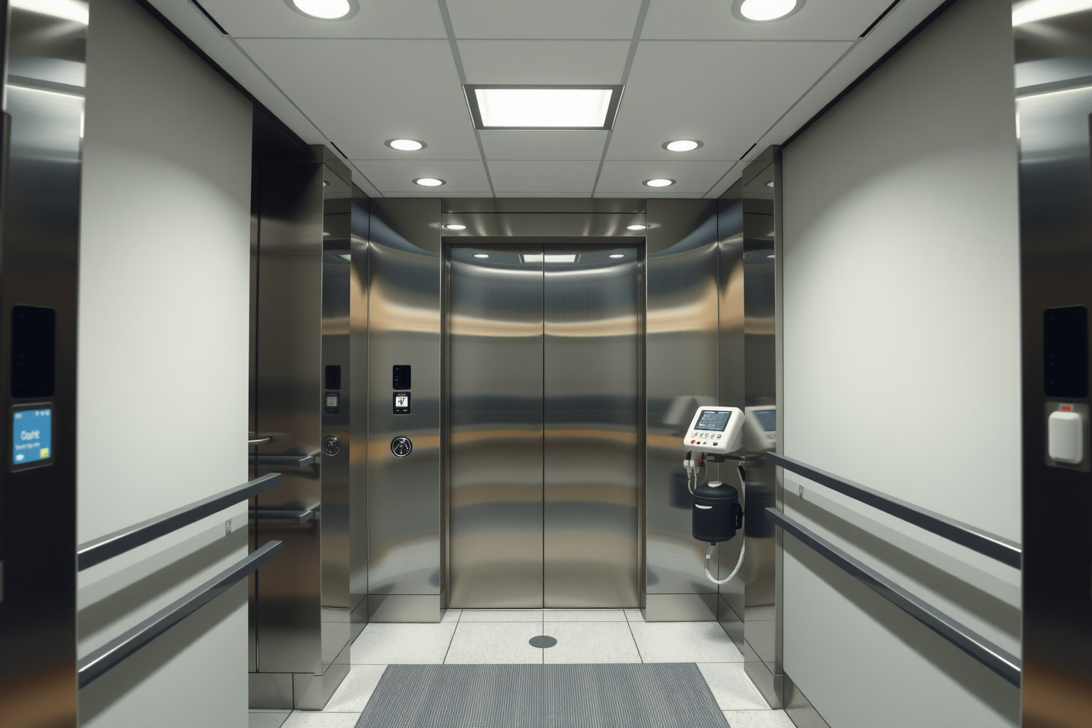 A kórházi liftek steril környezetet és halk működést biztosítanak.