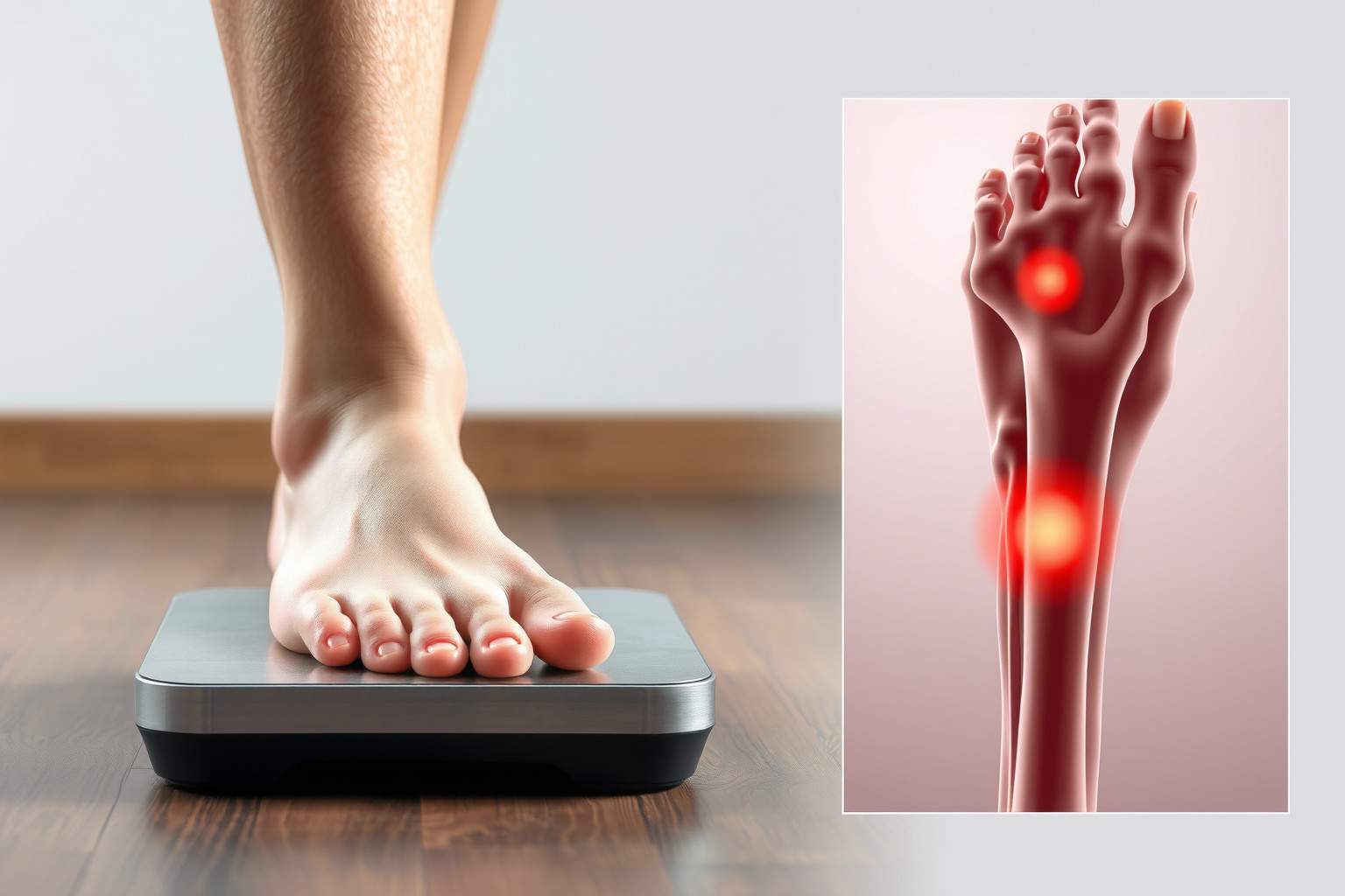 A lúdtalp megváltoztatja a térd terhelését, fájdalmat okozva.