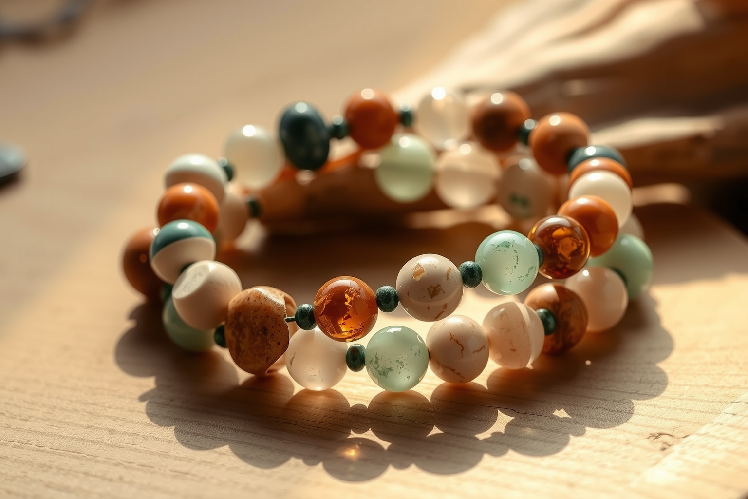 A magnezit karperec fokozza a borostyán energetikai hatásait.