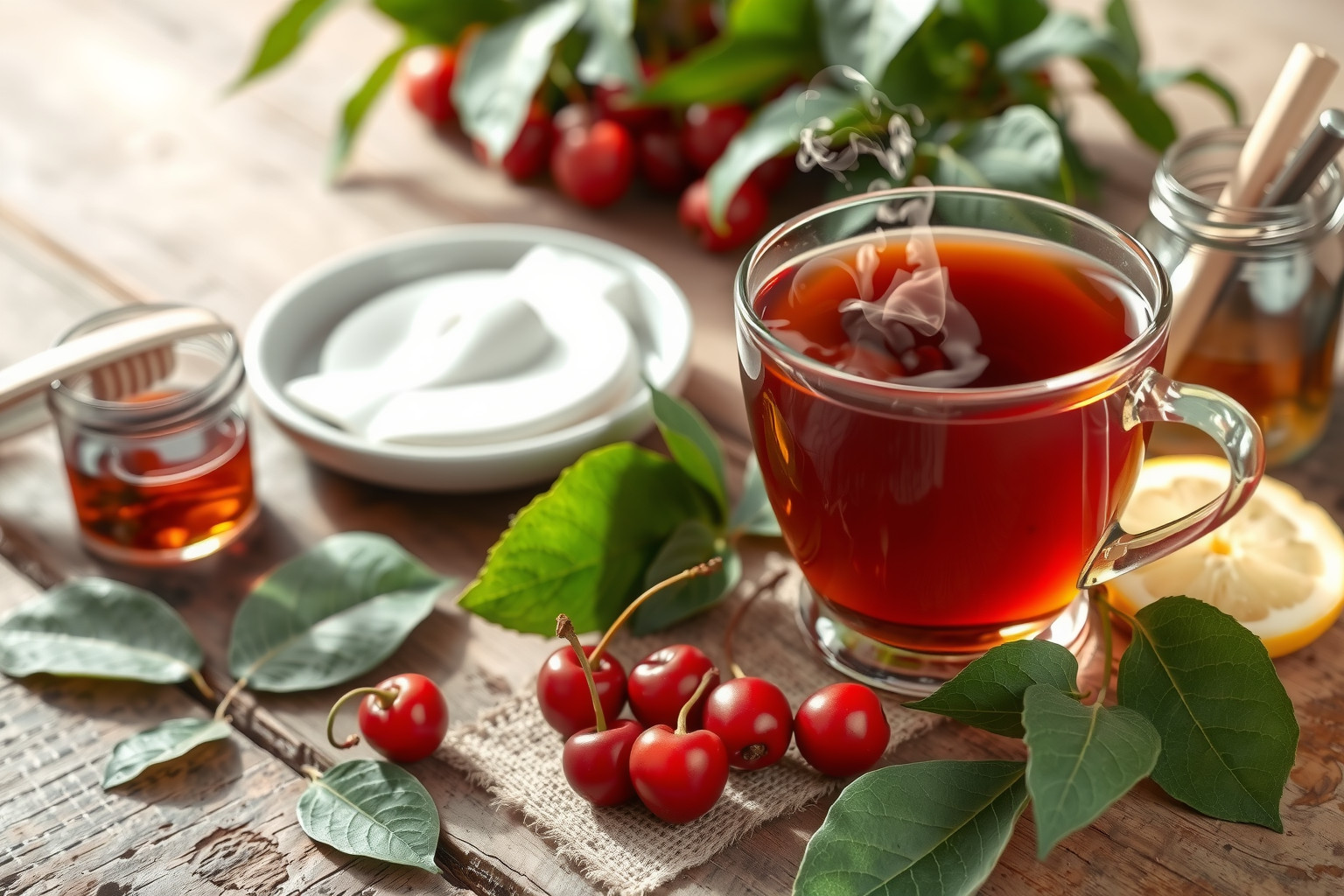 A meggyfalevél tea főzése hideg áztatással is elkészíthető.