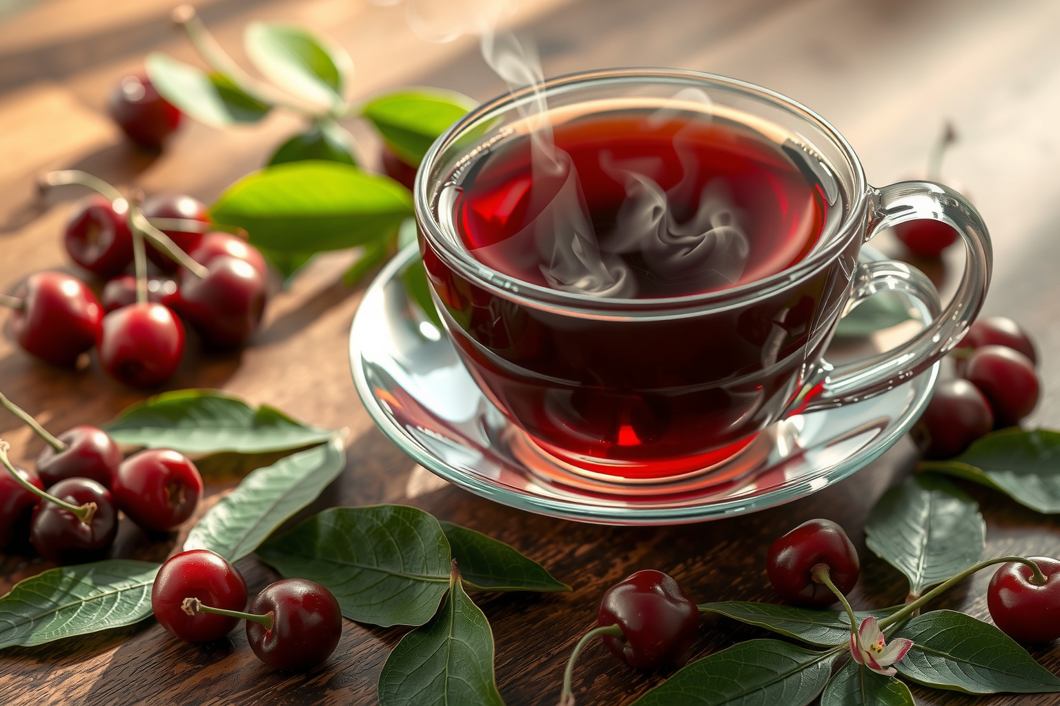 A meggyfalevél tea erősíti az immunrendszert és véd a betegségek ellen.