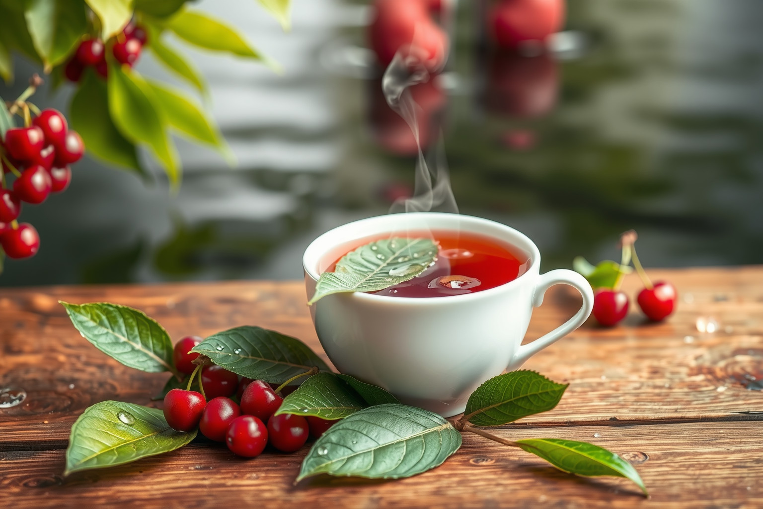 A meggyfalevél tea segíti az ödéma természetes csökkentését.