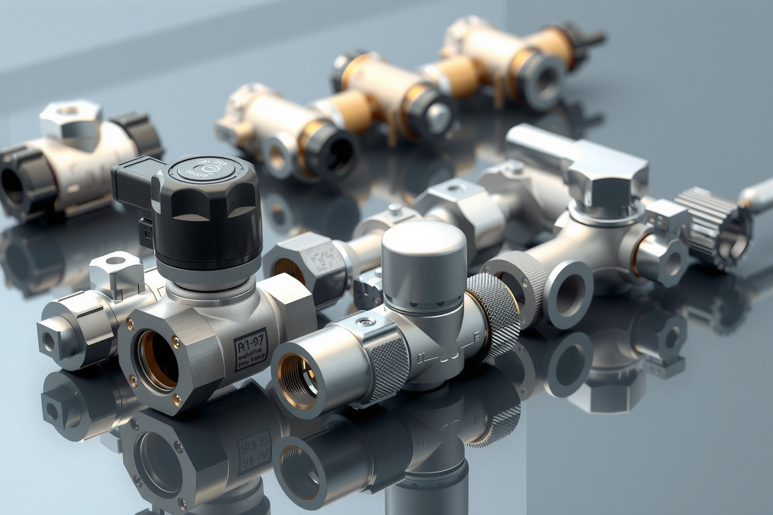 A membrán szelepek fő típusai: dugattyús, gömb- és tűszelep.