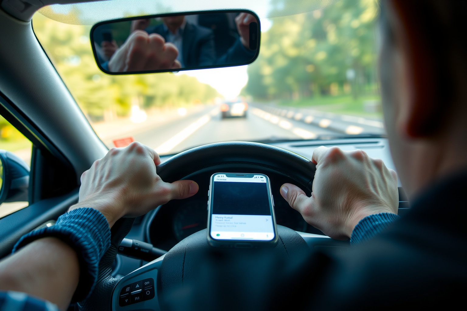 A mobiltelefon vezetés közbeni használata jelentősen növeli a balesetveszélyt.