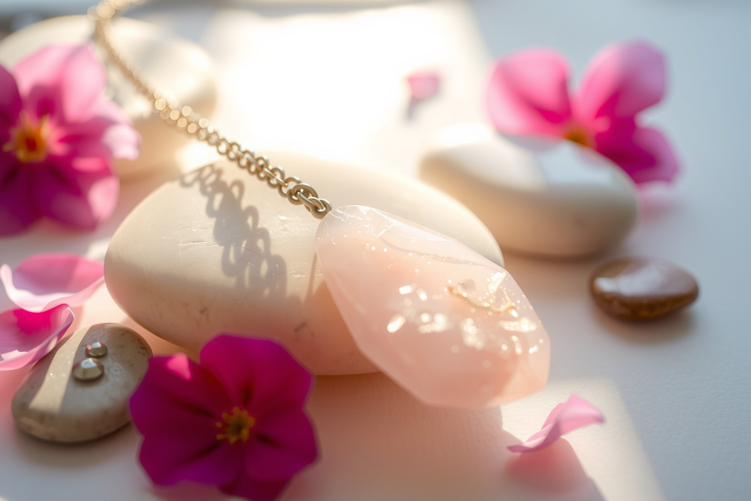 A rózsakvarc nyugtatja az elmét és csökkenti a stresszt.