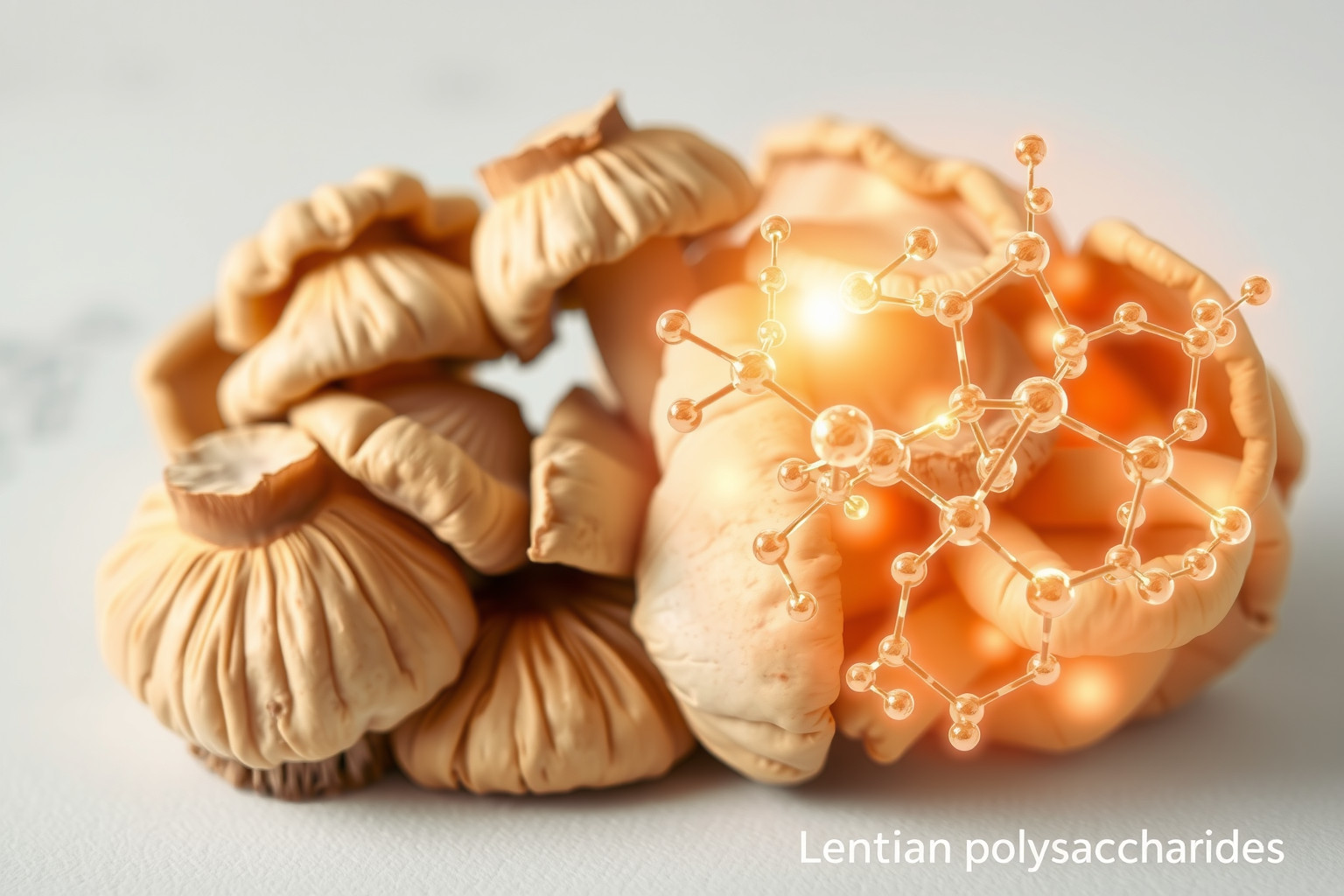 A lentinán erősíti az immunrendszert és gátolja a tumorokat.