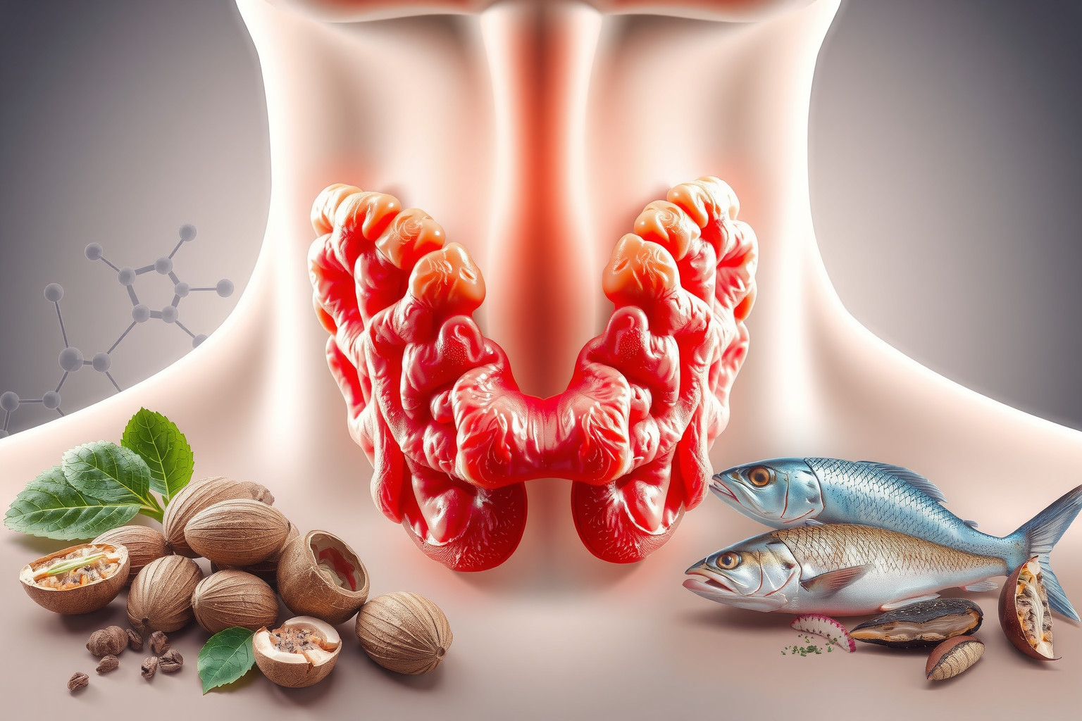 A szelén támogatja a pajzsmirigy hormontermelését és anyagcserét.
