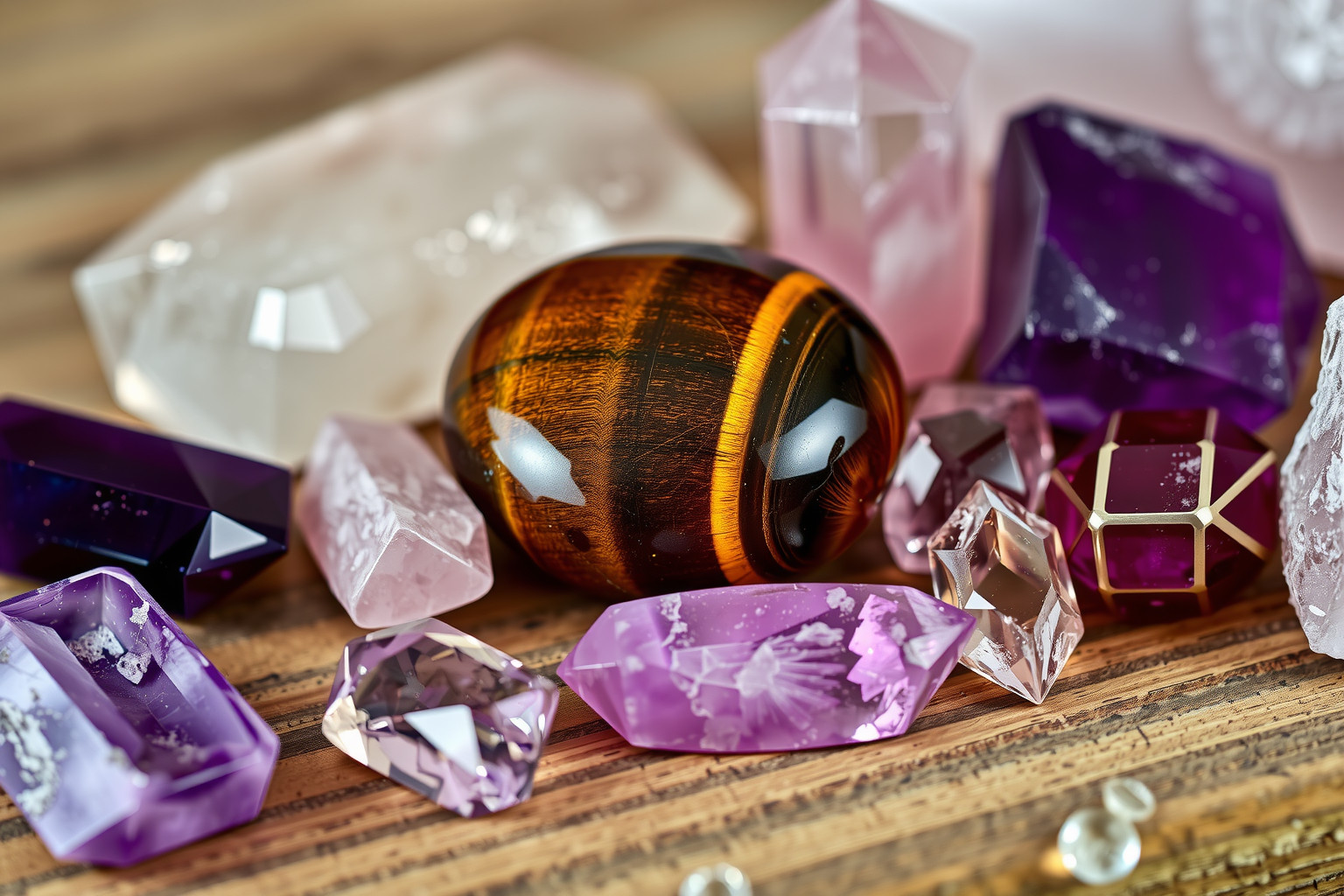 A tigrisszem más kristályokkal erősíti a védelmi energiákat.