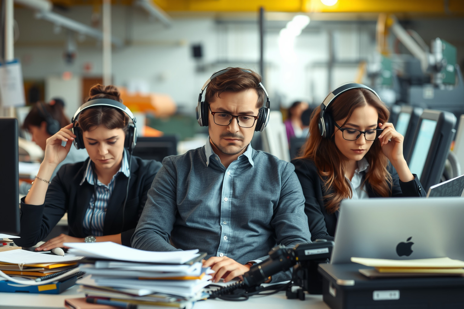 A zajszennyezés csökkenti a munkahelyi figyelmet és növeli a baleseteket.
