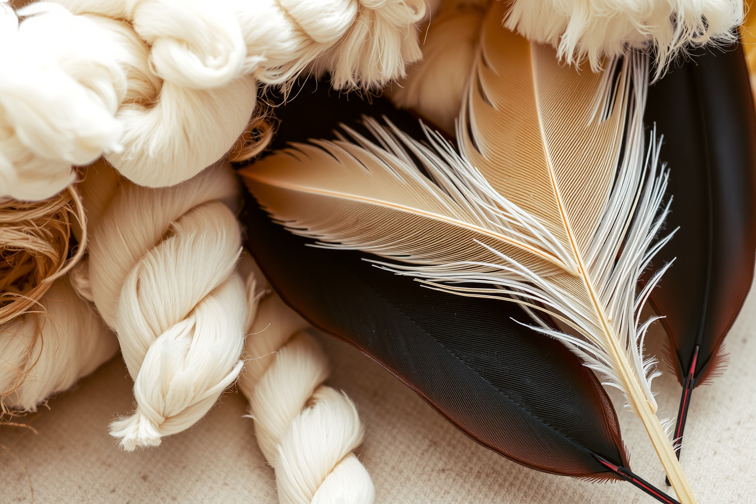 A gyapjú és toll természetes hőszigetelők, antibakteriális tulajdonsággal.