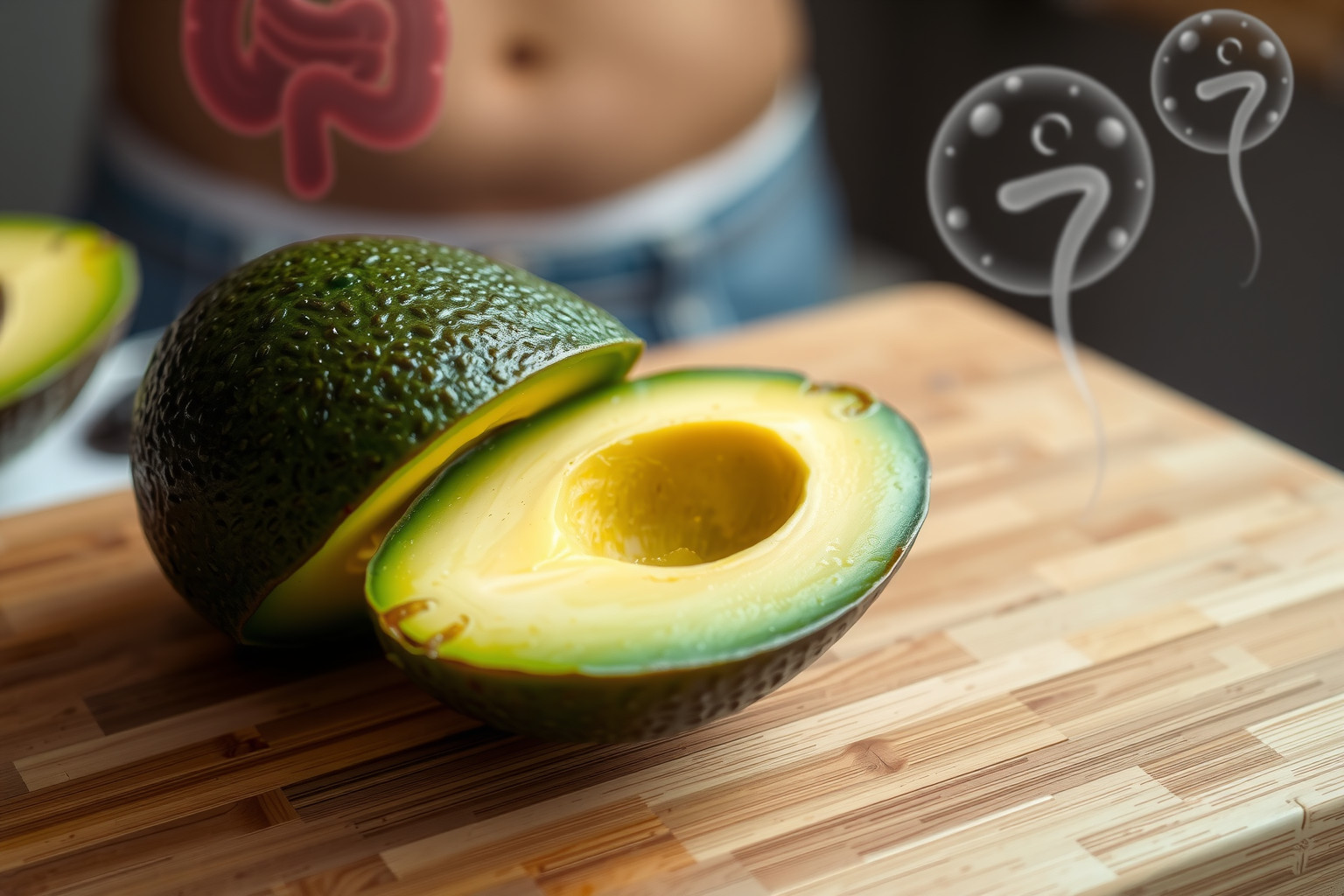 Az avokádó magas rosttartalma puffadást és hasmenést okozhat.