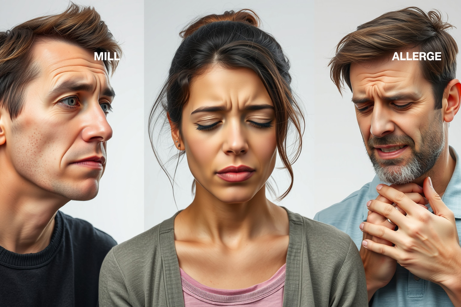 Az allergiás reakciók enyhétől a súlyos anafilaxiáig terjedhetnek.