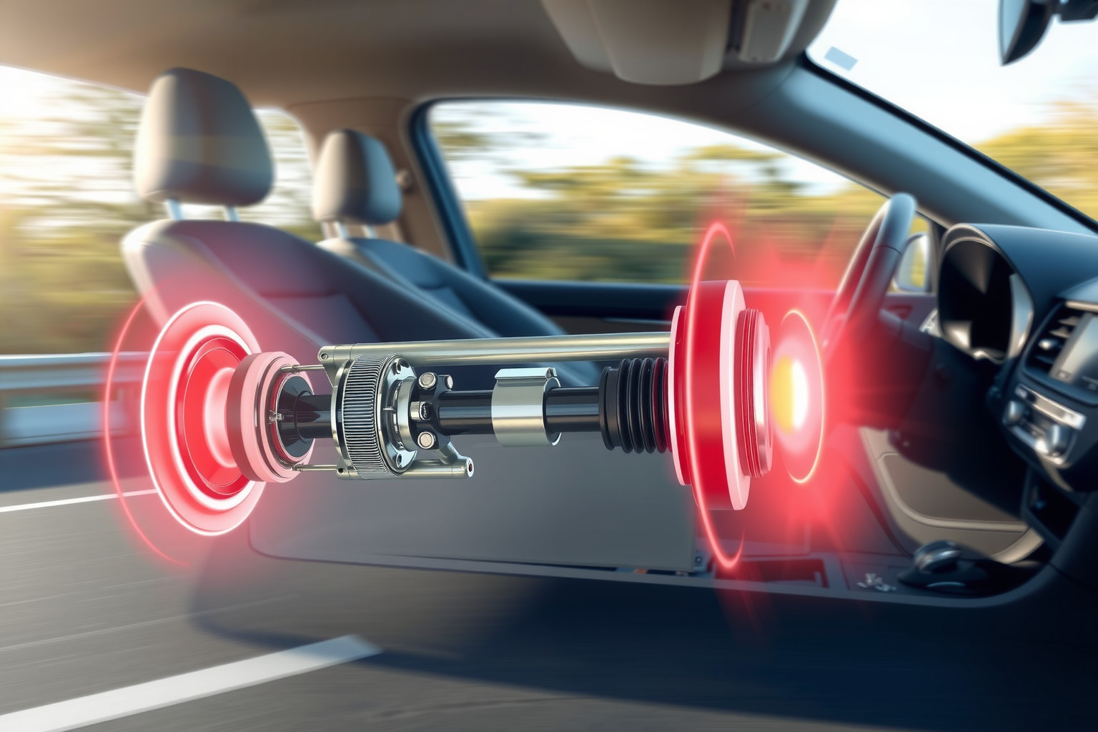 Az állítható futómű jelentősen csökkenti a zajt és rezgést.