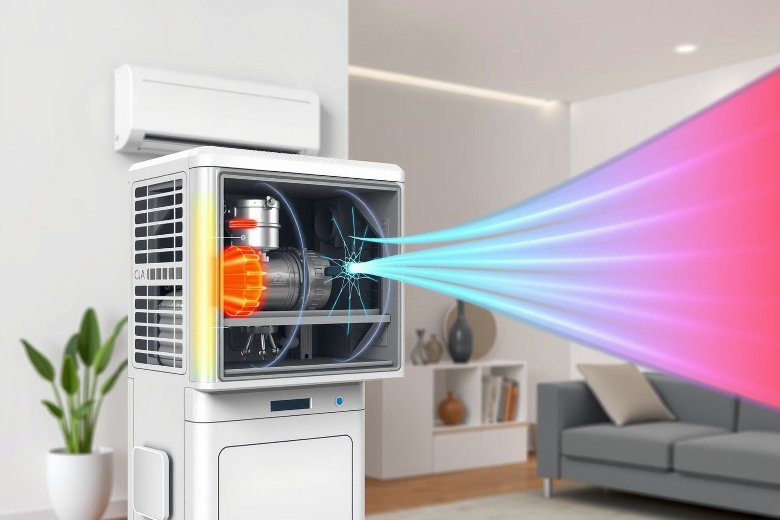 Az állóklímák hűtőközeg ciklusa hőt von el a levegőből.