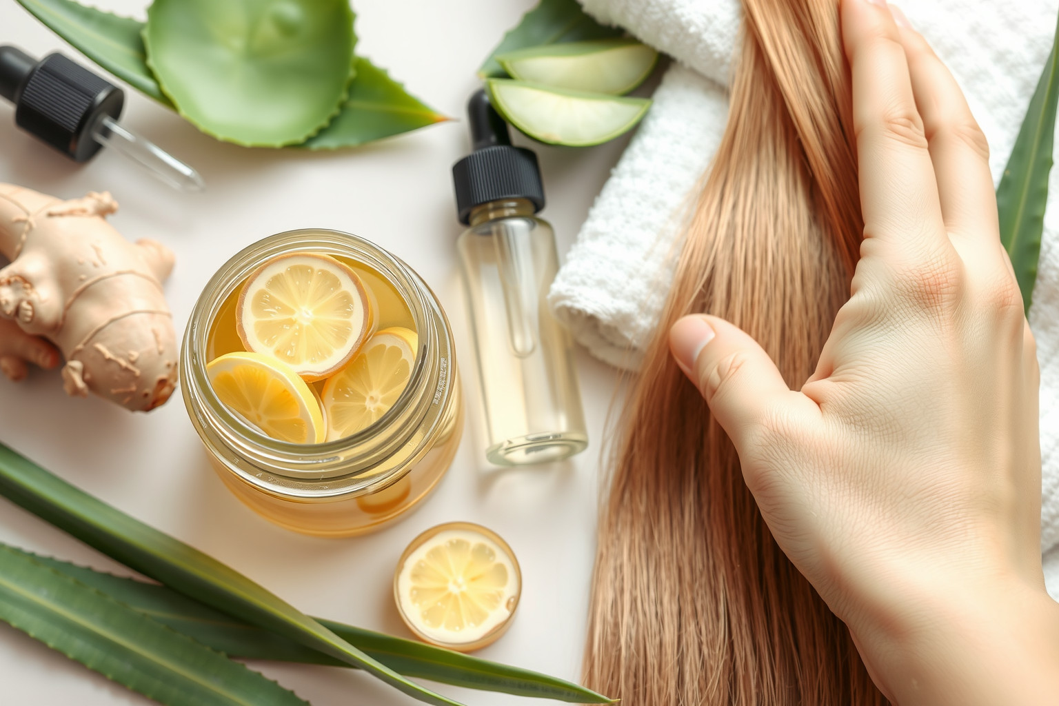 Az ecetes gyömbér fertőtleníti a bőrt és serkenti a haj növekedését.