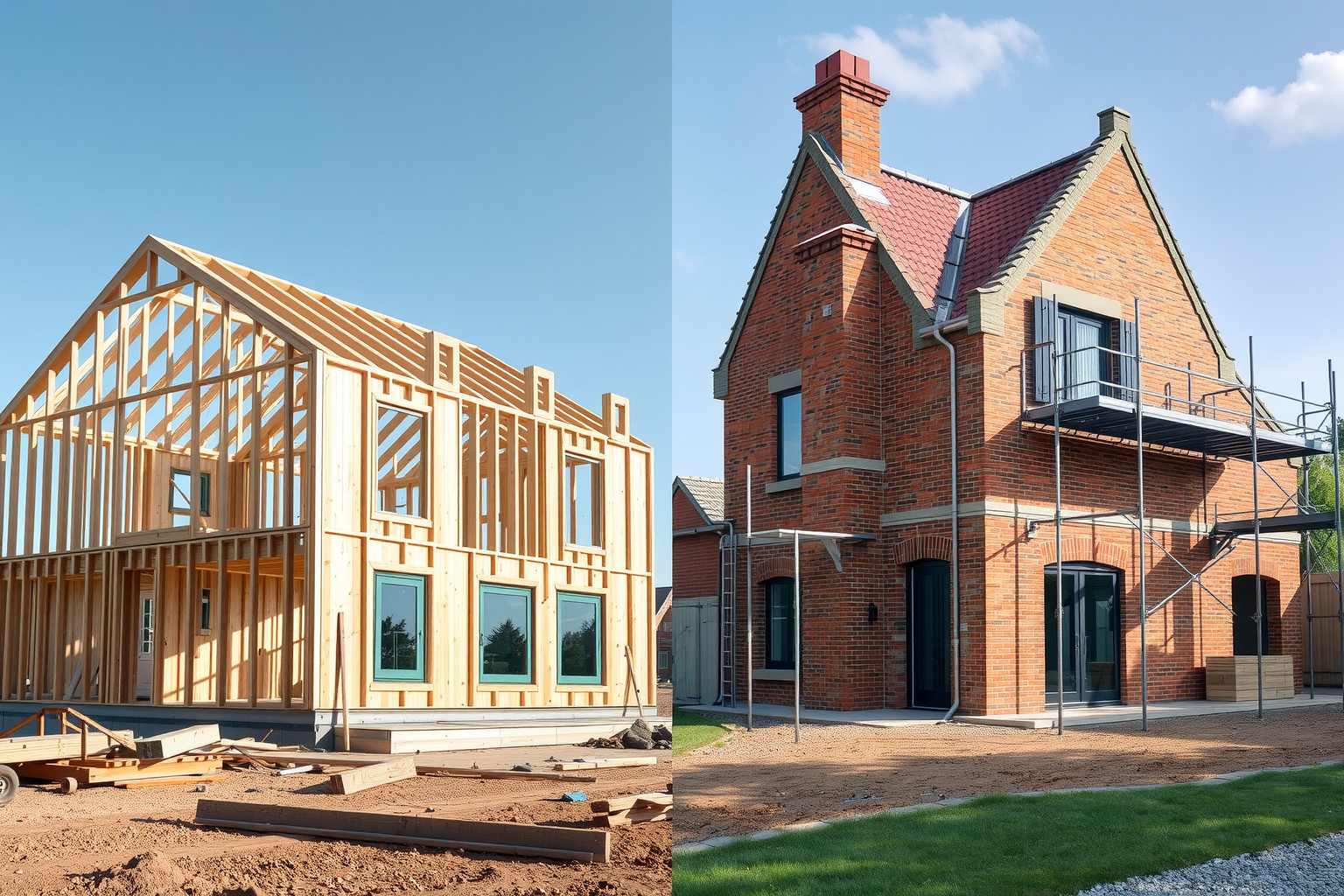 Könnyűszerkezetes házak építési ideje akár 50%-kal rövidebb.