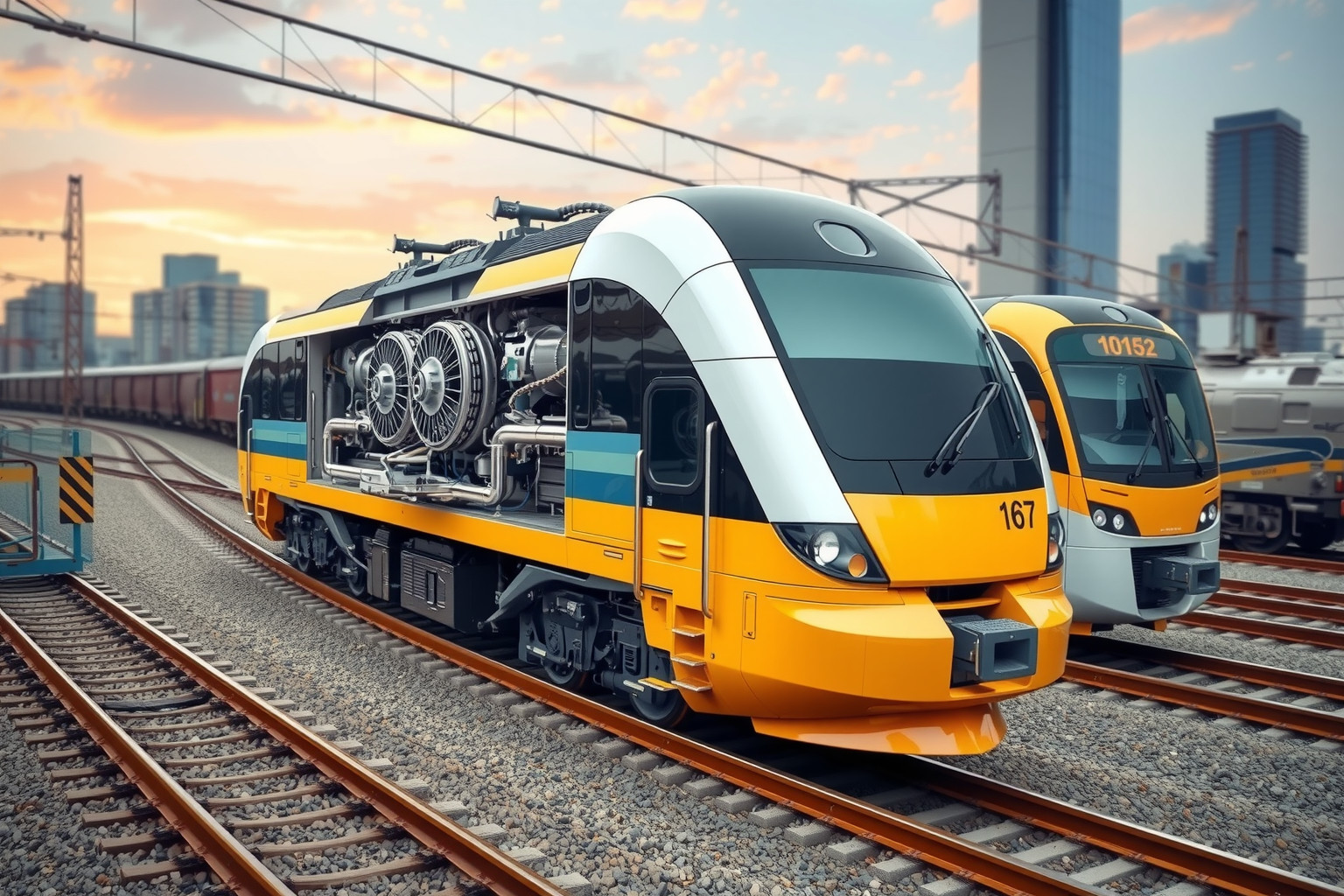 A dízel-elektromos mozdonyok hatékonyan csökkentik az üzemanyag-fogyasztást.