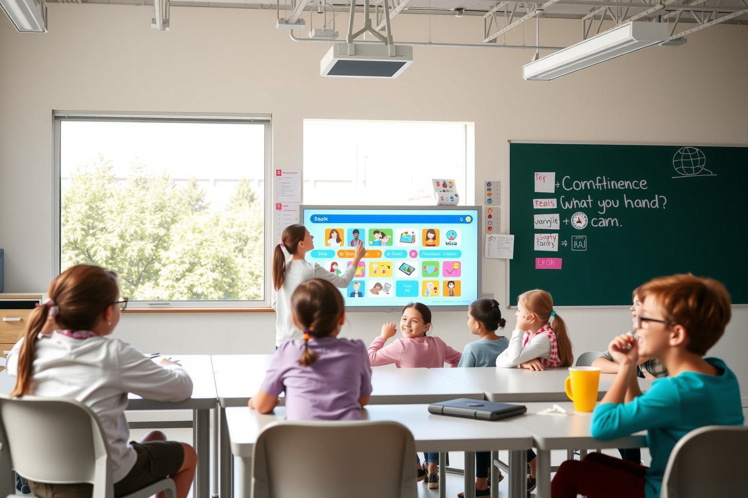 Az interaktív táblák növelik a diákok aktív tanulását.