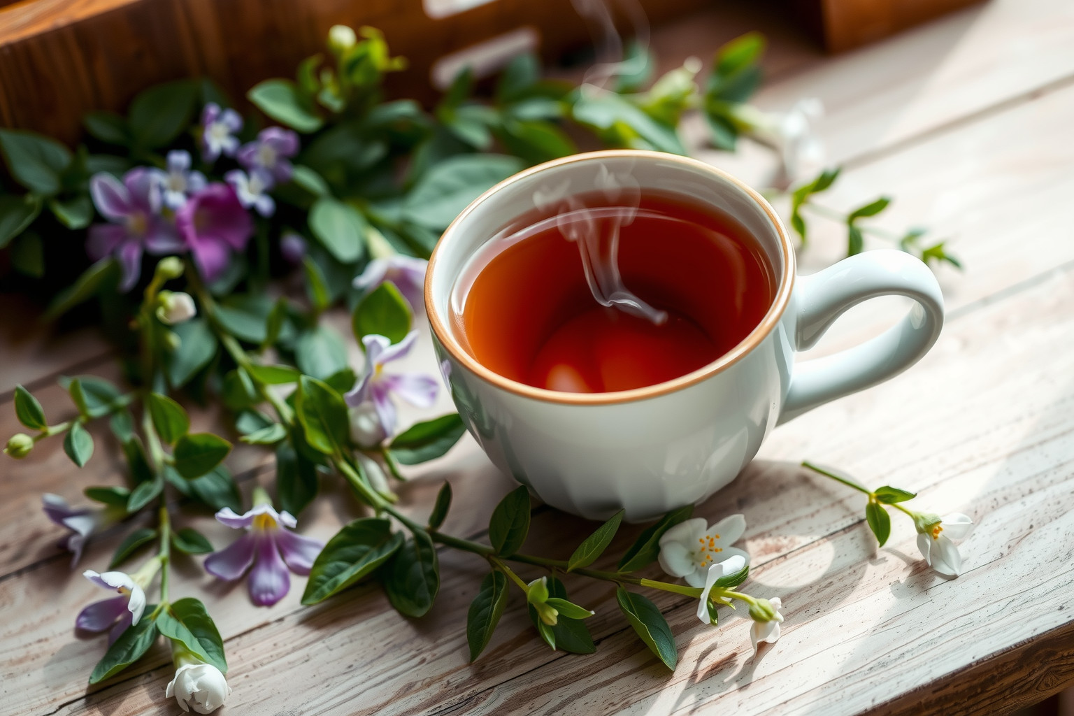 Az orvosi veronikafű tea enyhíti a légúti gyulladásokat.