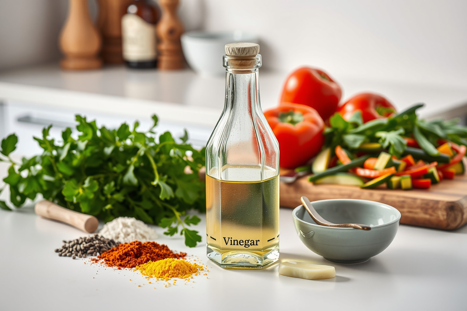 Az ecet természetes ízfokozóként kiemeli az ételek aromáját.