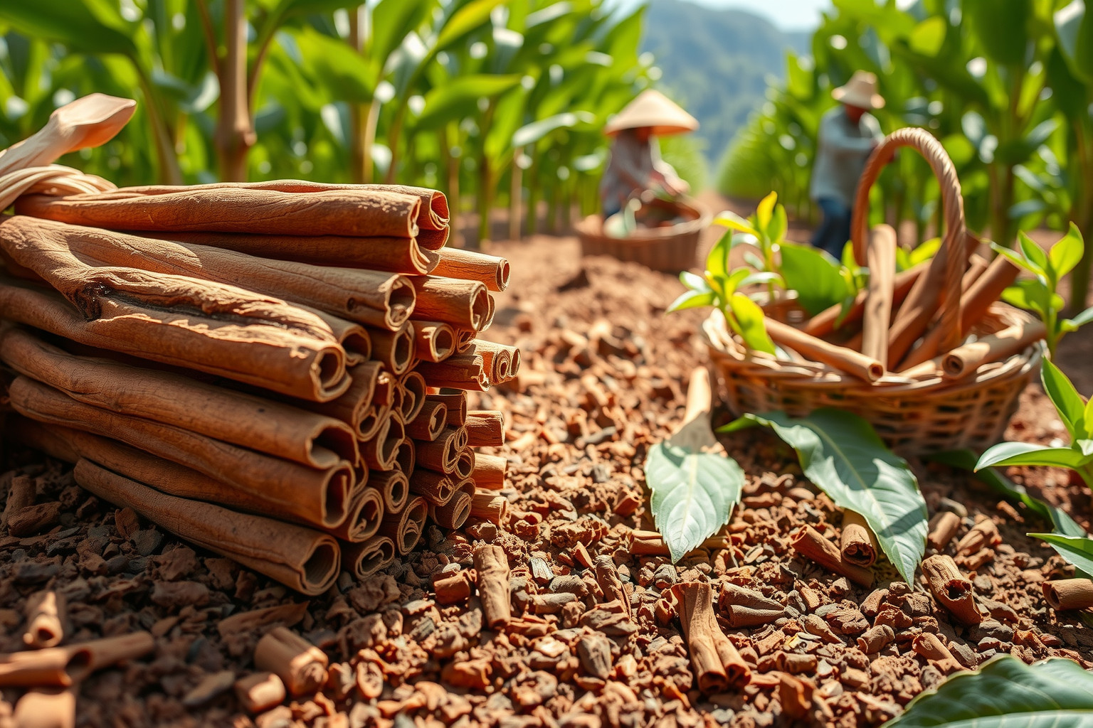 A fenntartható fahéjtermelés támogatja a biodiverzitást és a tiszta környezetet.
