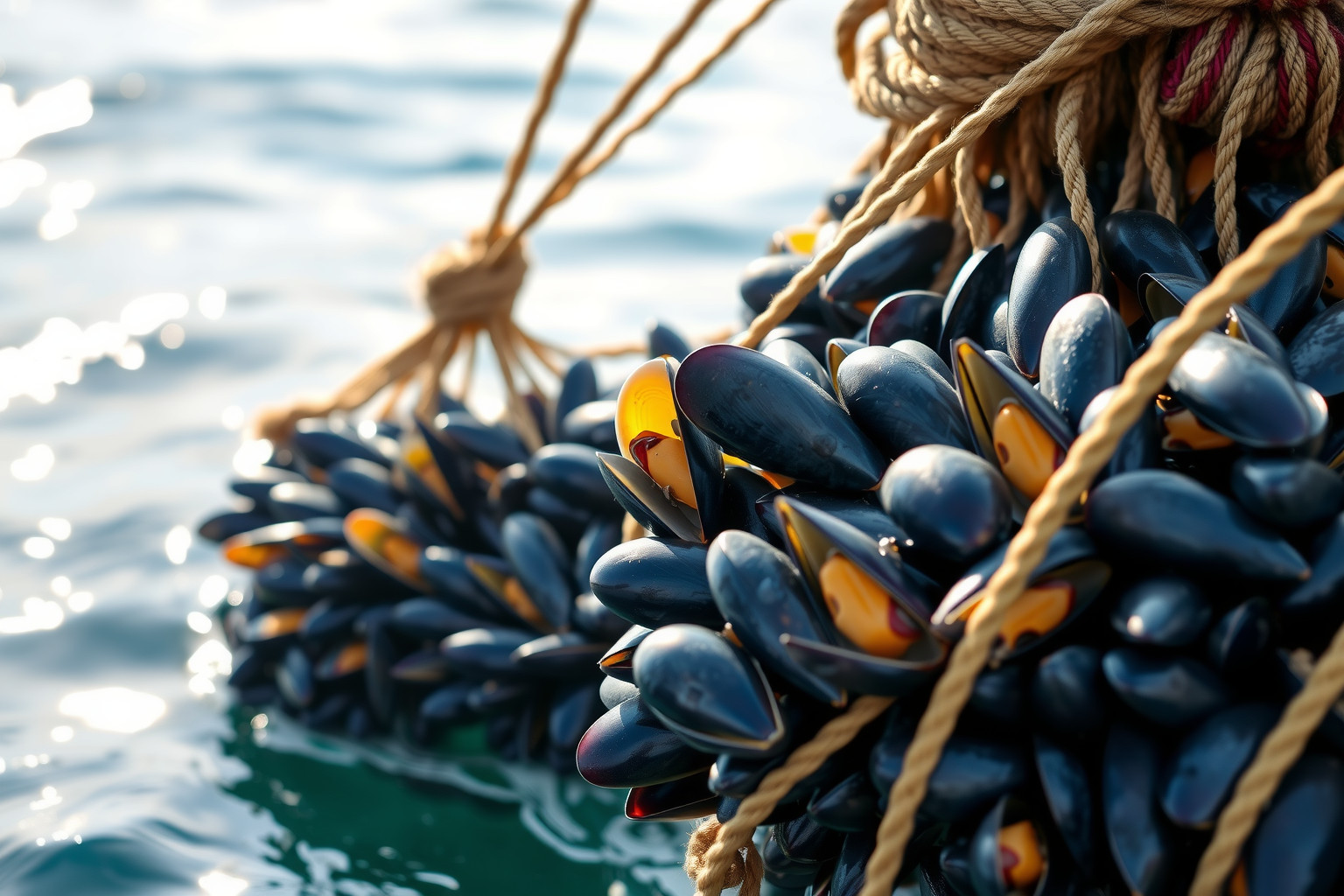 A fenntartható kék kagyló tenyésztés védi a tengeri élőhelyeket.