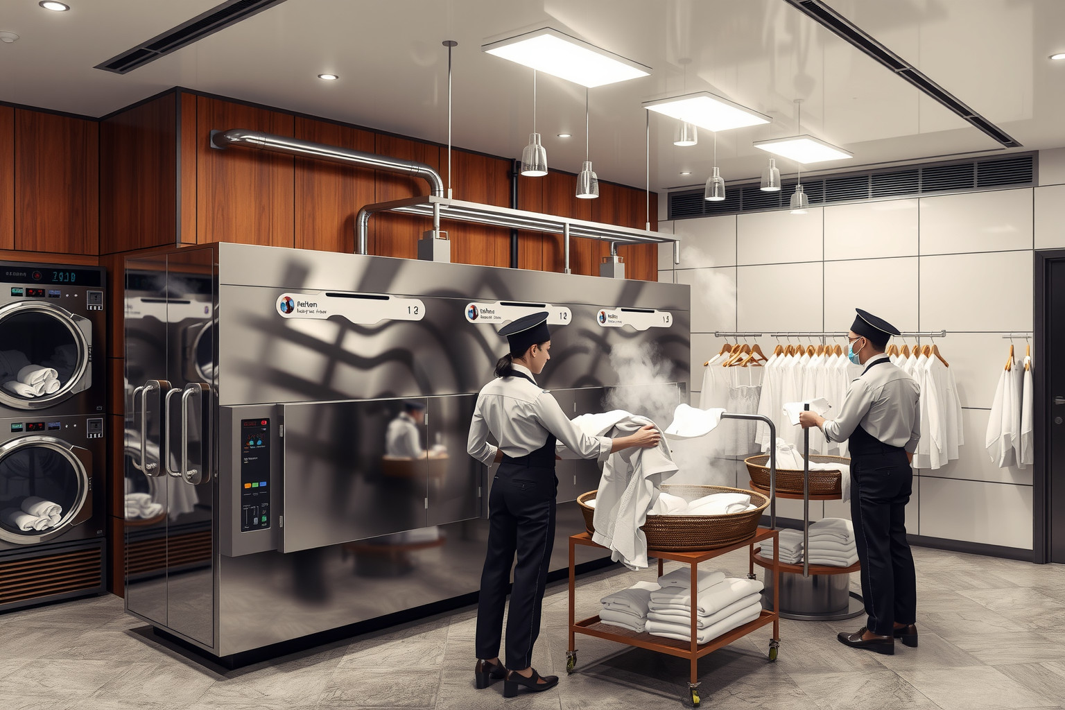 A gőzállomás gyors, környezetbarát megoldás hotelekben és tisztítókban.