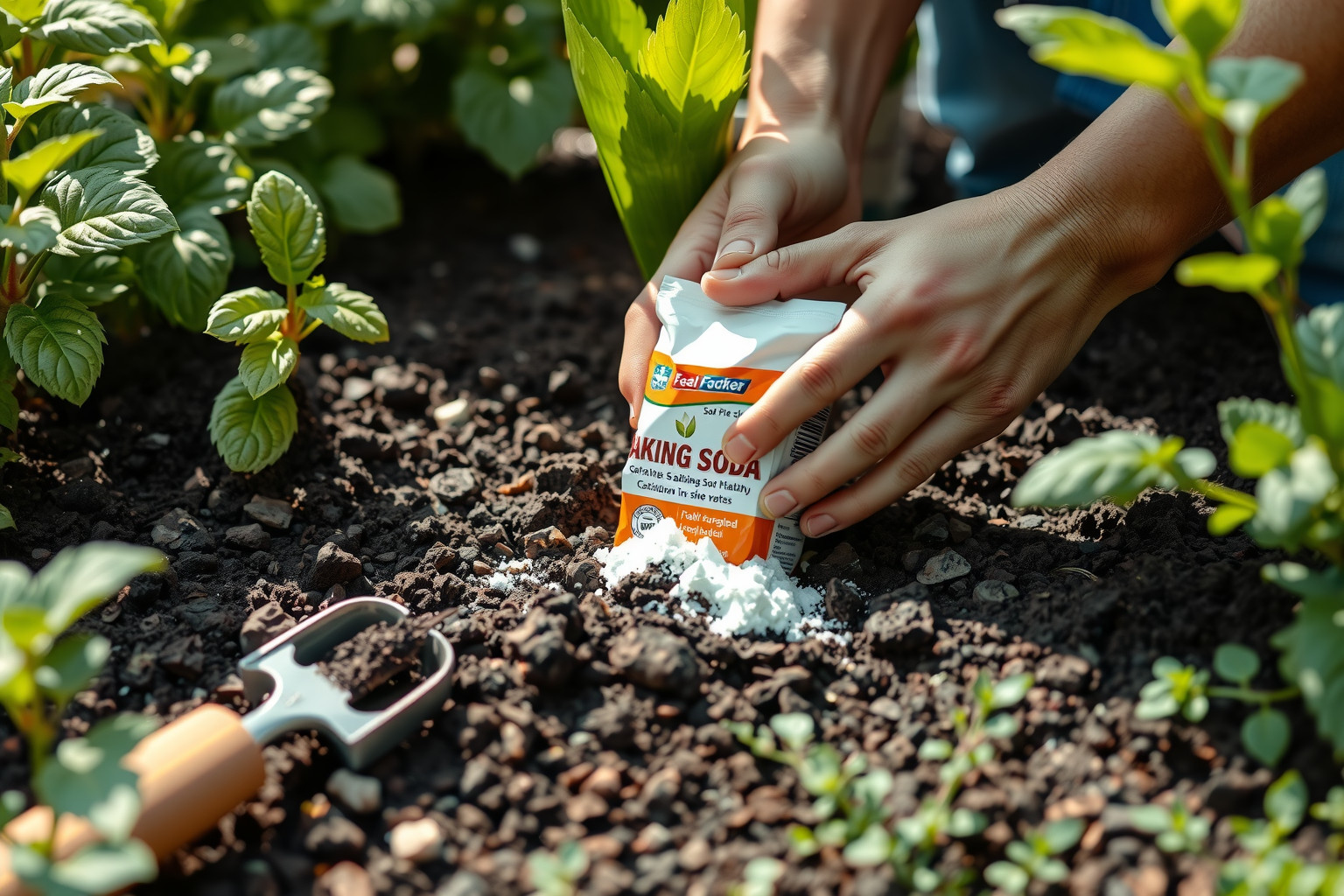 A túlzott szódabikarbóna károsíthatja a talaj mikroorganizmusait.