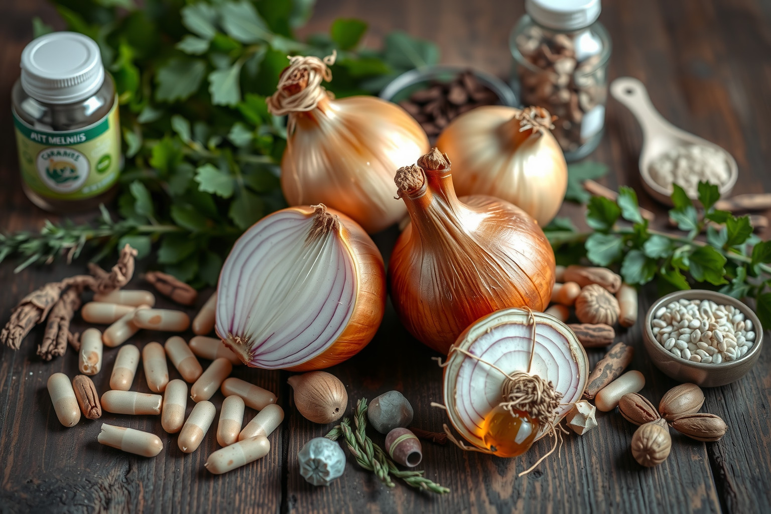 Kurkuma és csalán fokozza a hagyma májvédő tulajdonságait.