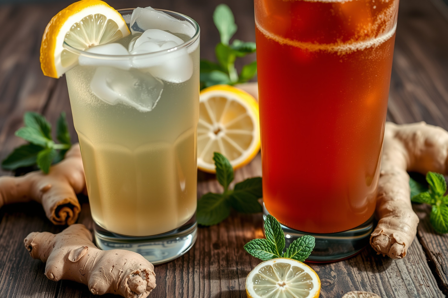 A gyömbérsör könnyed és édes, míg az ale erősebb.