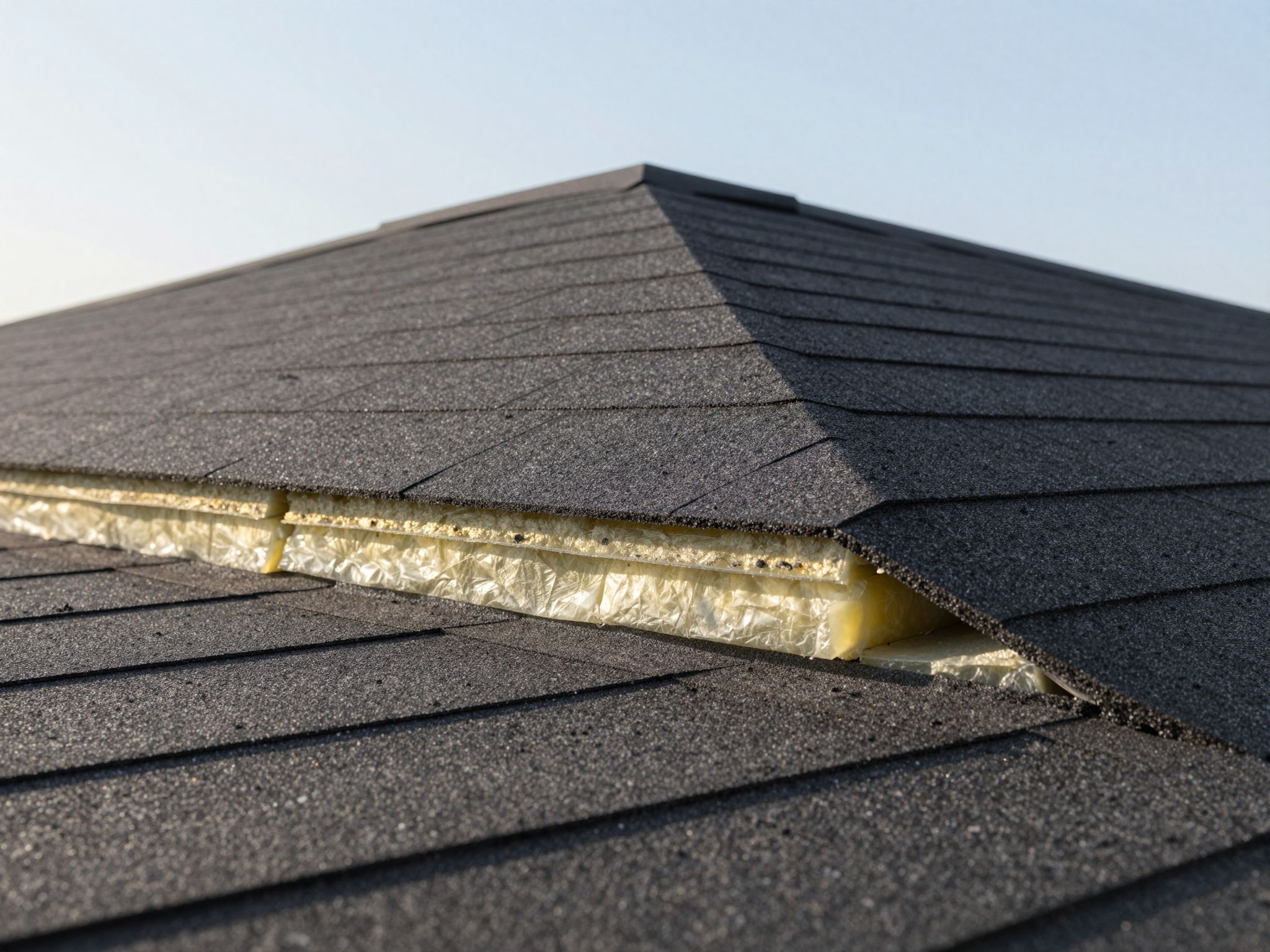 A bitumenes zsindely kiváló hőszigetelést és zajcsillapítást biztosít.