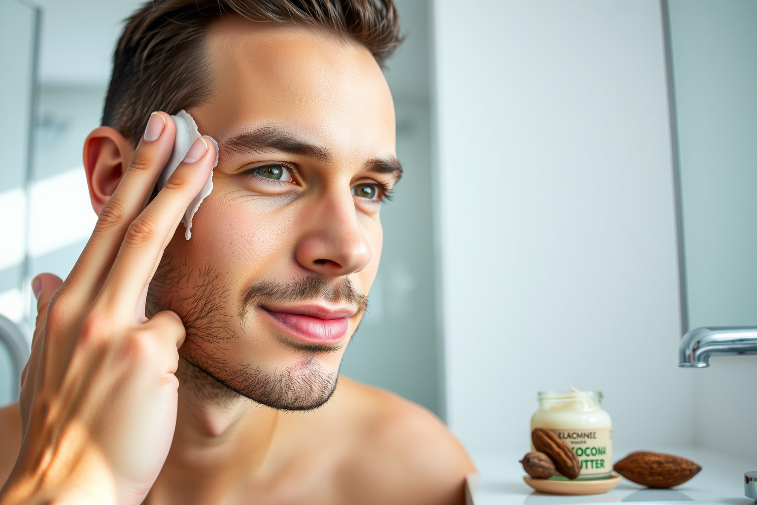 A kakaóvaj mélyen hidratálja és regenerálja a férfi bőrt.