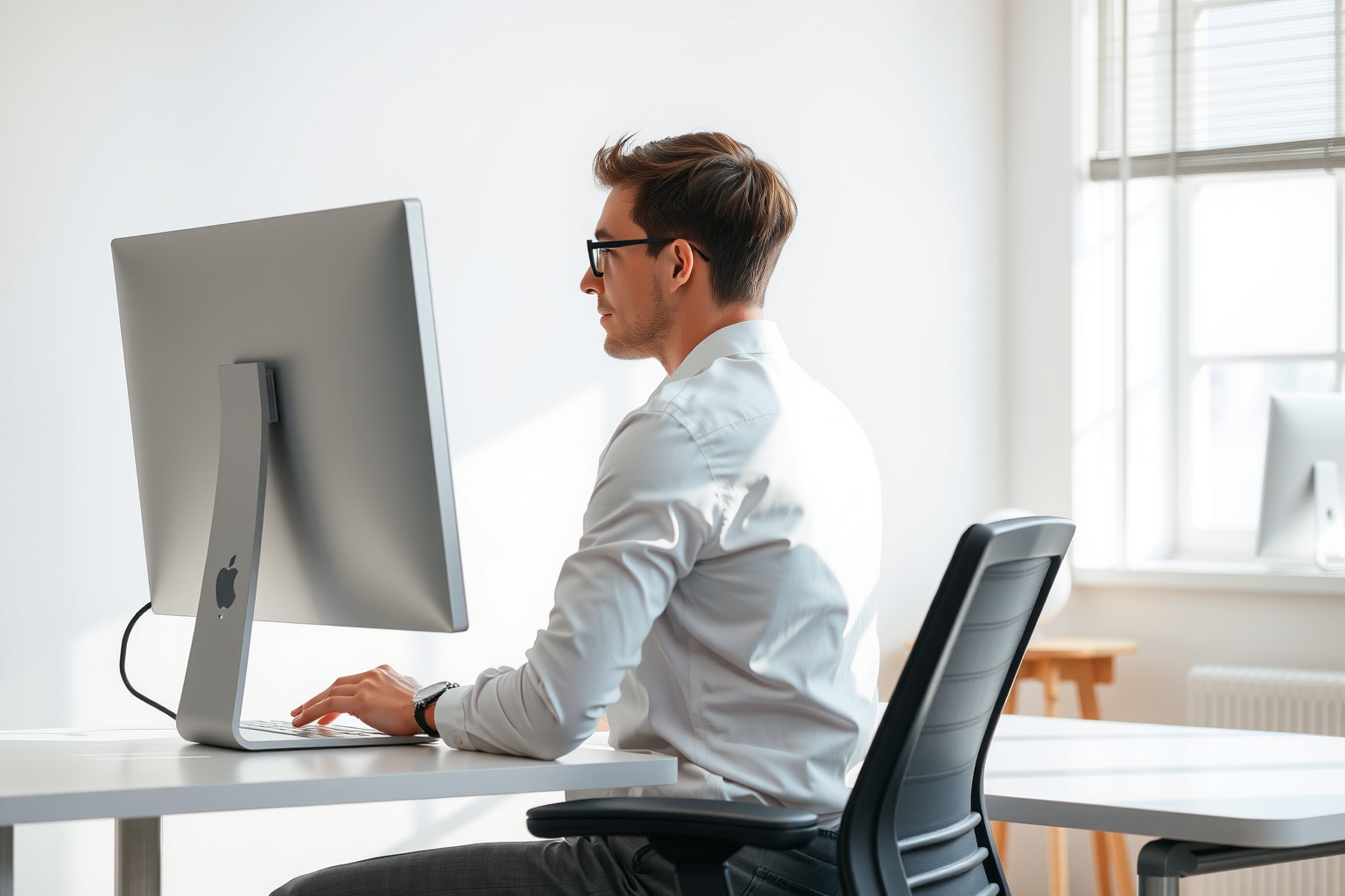 A képernyőtől 50-70 cm távolság ergonomikus a szemnek.