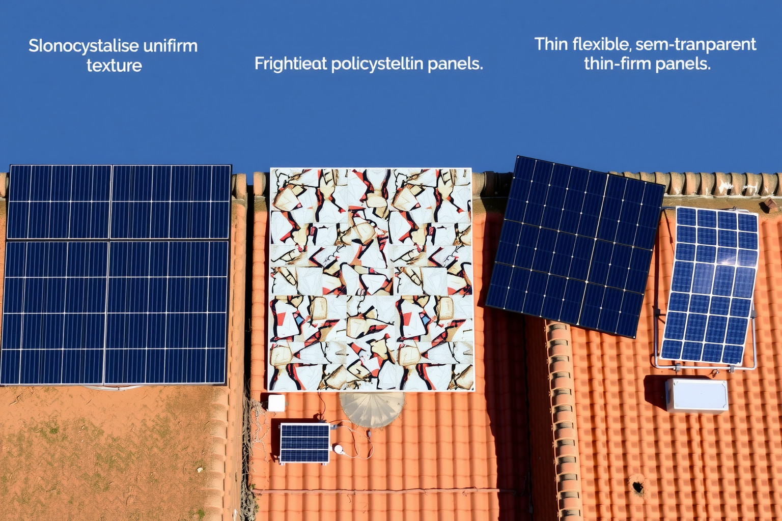 A monokristályos napelemek magasabb hatásfokkal rendelkeznek.