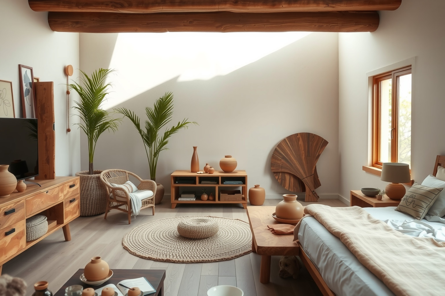 A természetes anyagok nyugalmat és egészséges légkört teremtenek.