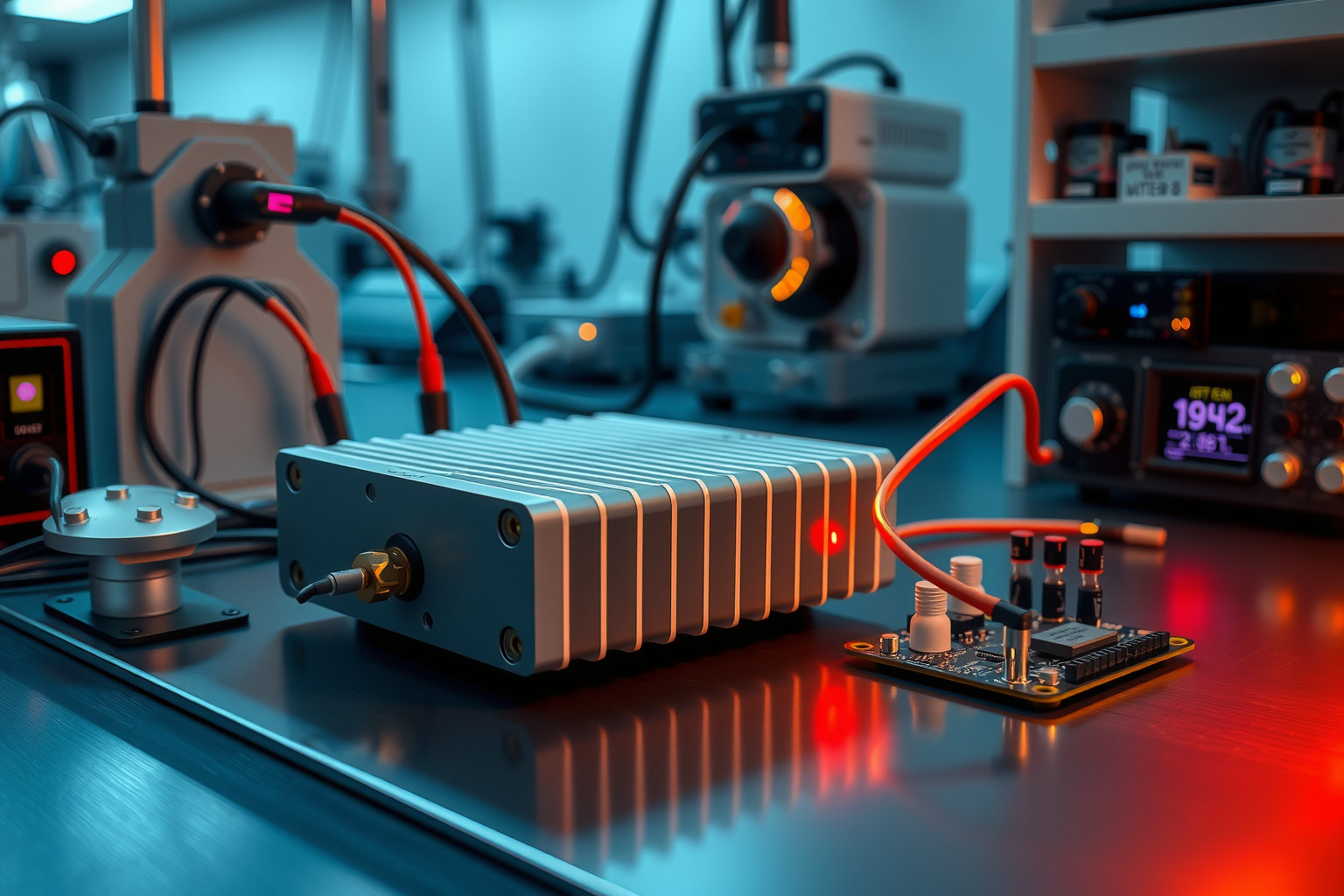 A Peltier-elemek vezérlése precíz hőmérséklet-szabályozást tesz lehetővé.