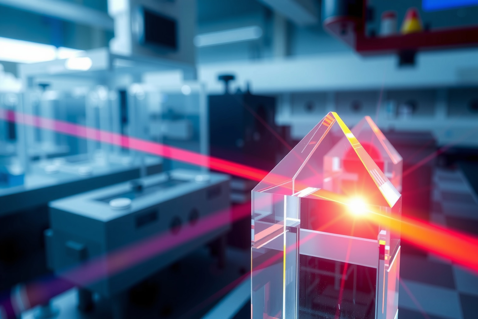 A prizmák precíz lézersugár-irányítást és formálást tesznek lehetővé.