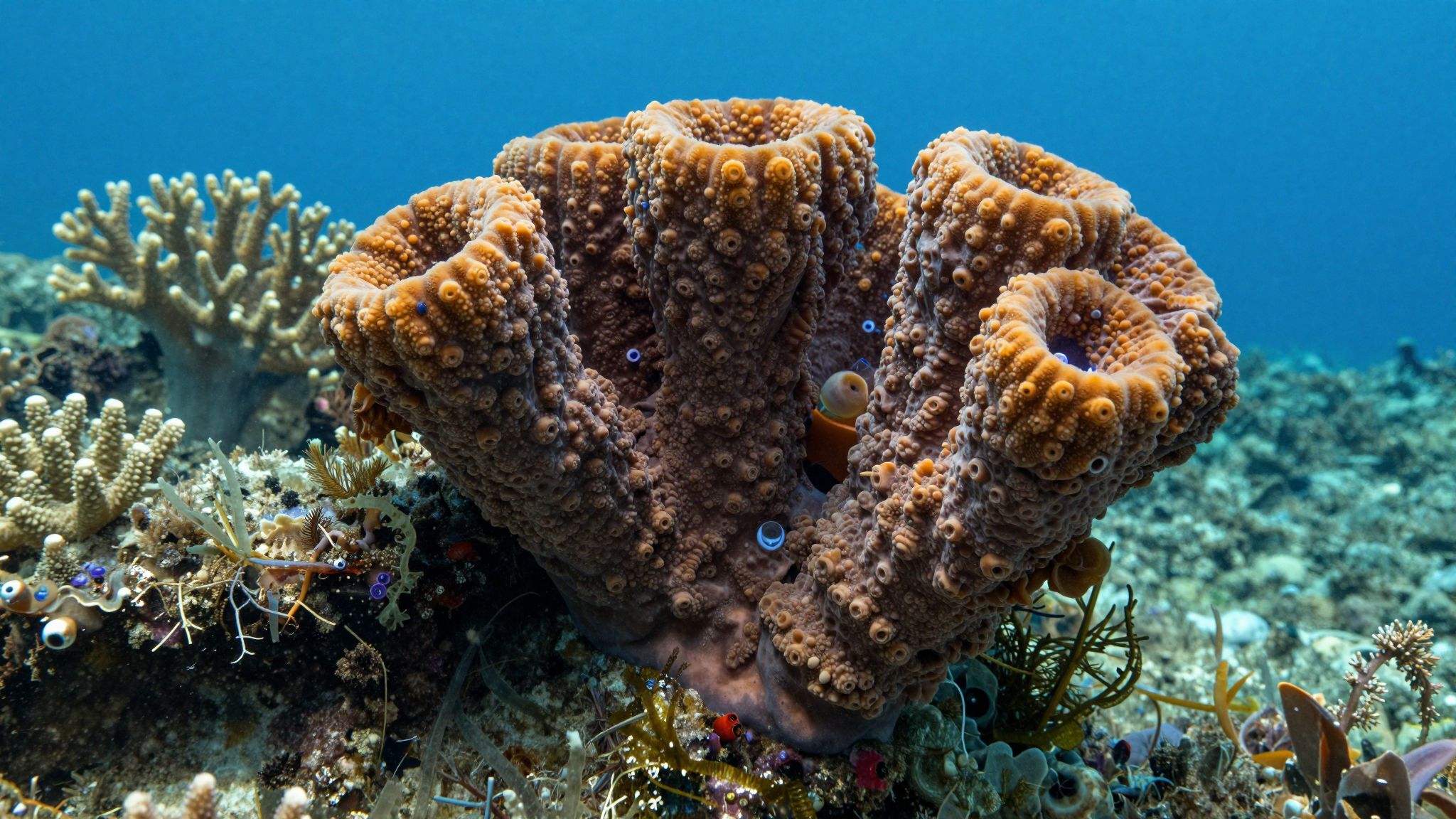 A szivacskórallok algákkal élő szimbiózisa létfontosságú korallzátonyoknak.