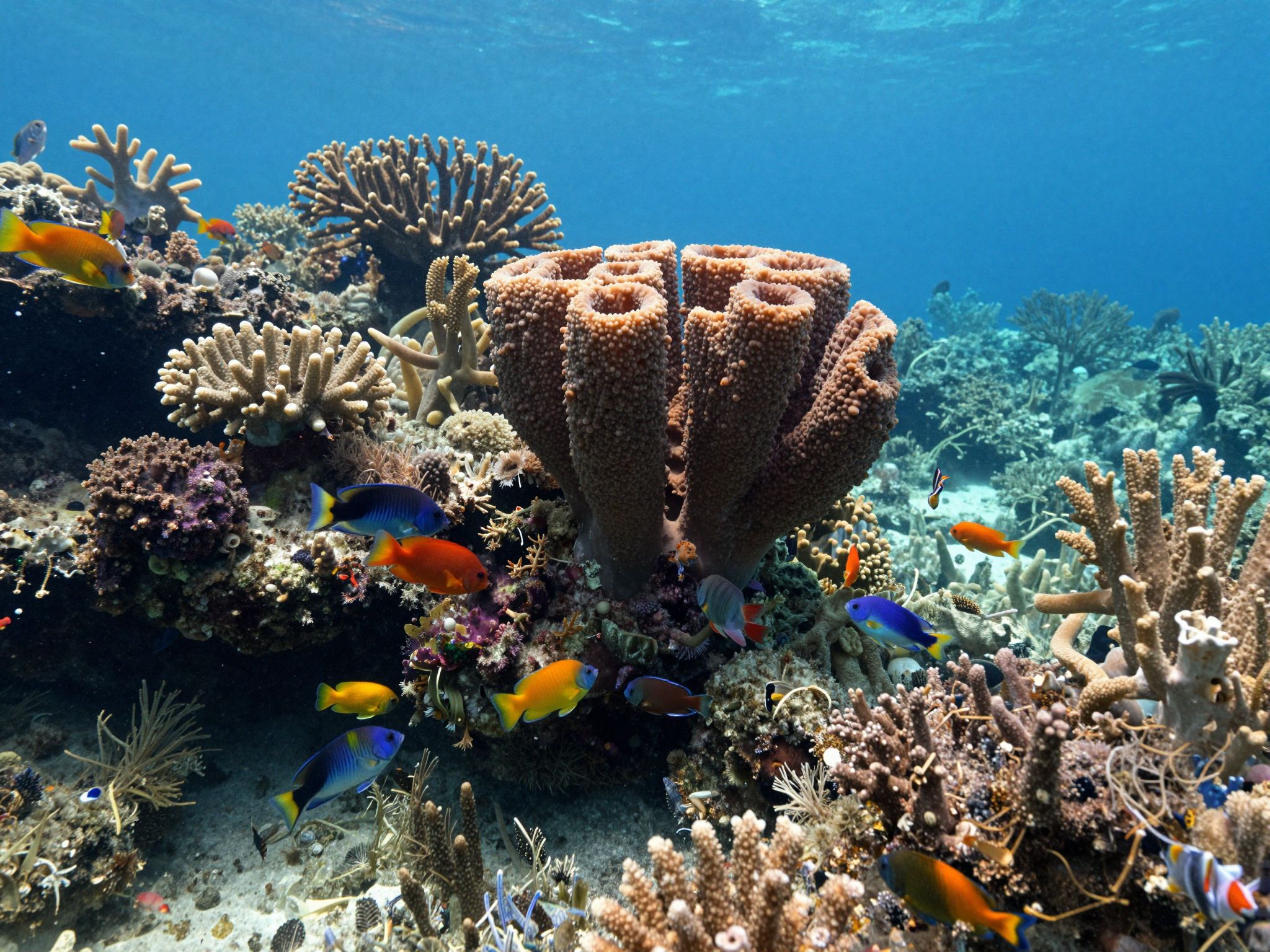 A szivacskórallok kulcsfontosságú szűrők a tengeri biodiverzitásban.