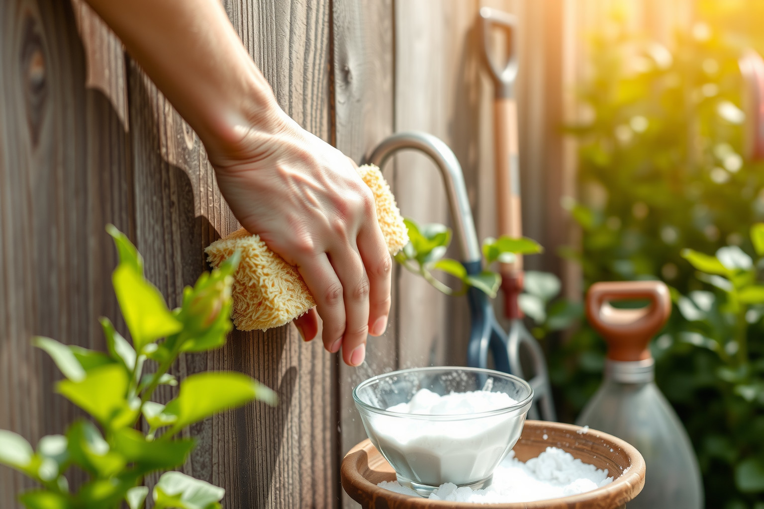 A szódabikarbóna hatékonyan távolítja el a kerítéspenészt.